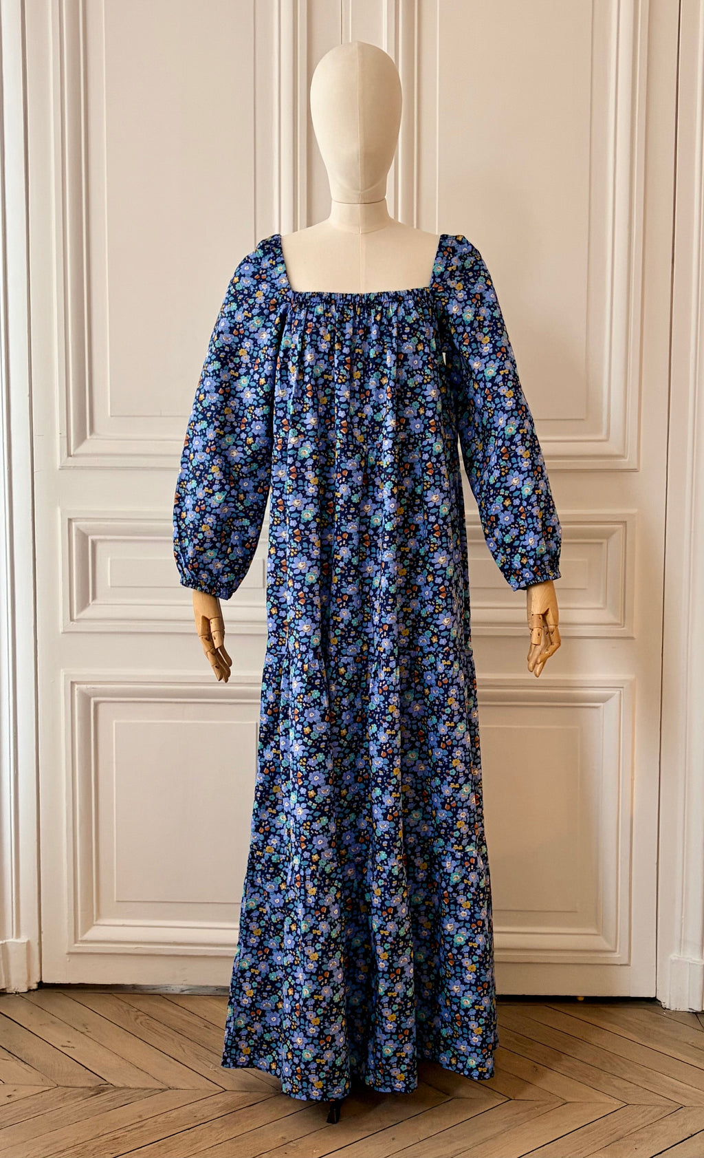 Robe longue à manches longues fabriquée en France