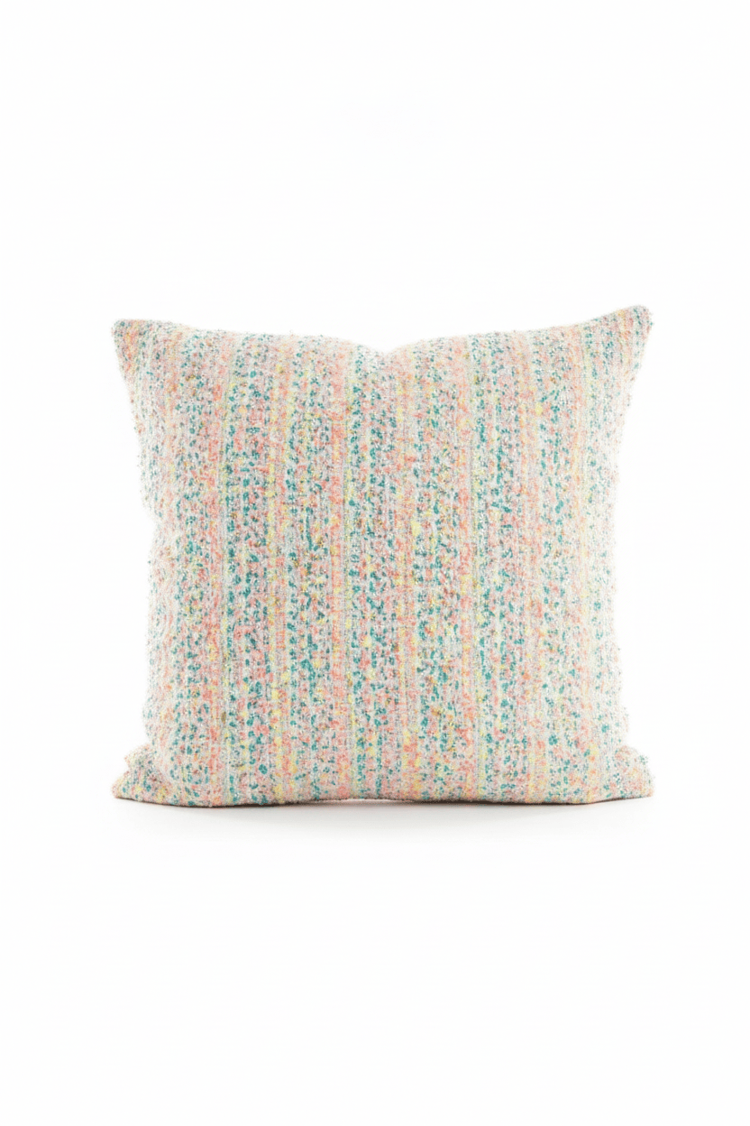Coussin 50x50cm en tweed tissé et fabriqué en France