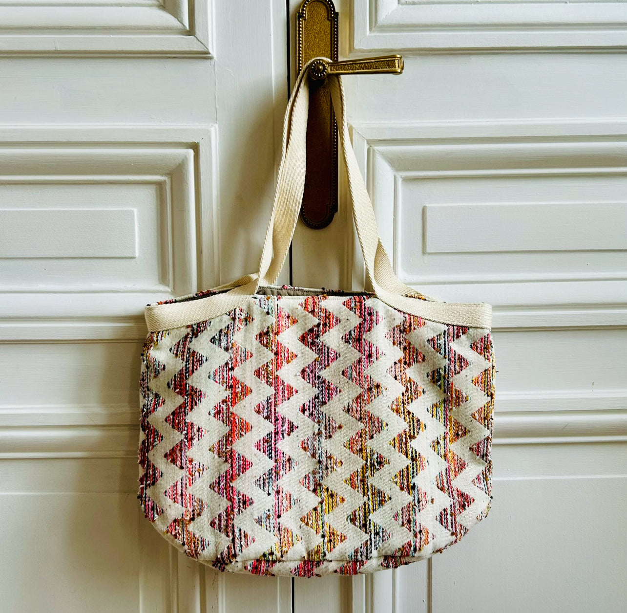 Sac François en tweed multicolore tissé et fabriqué en France