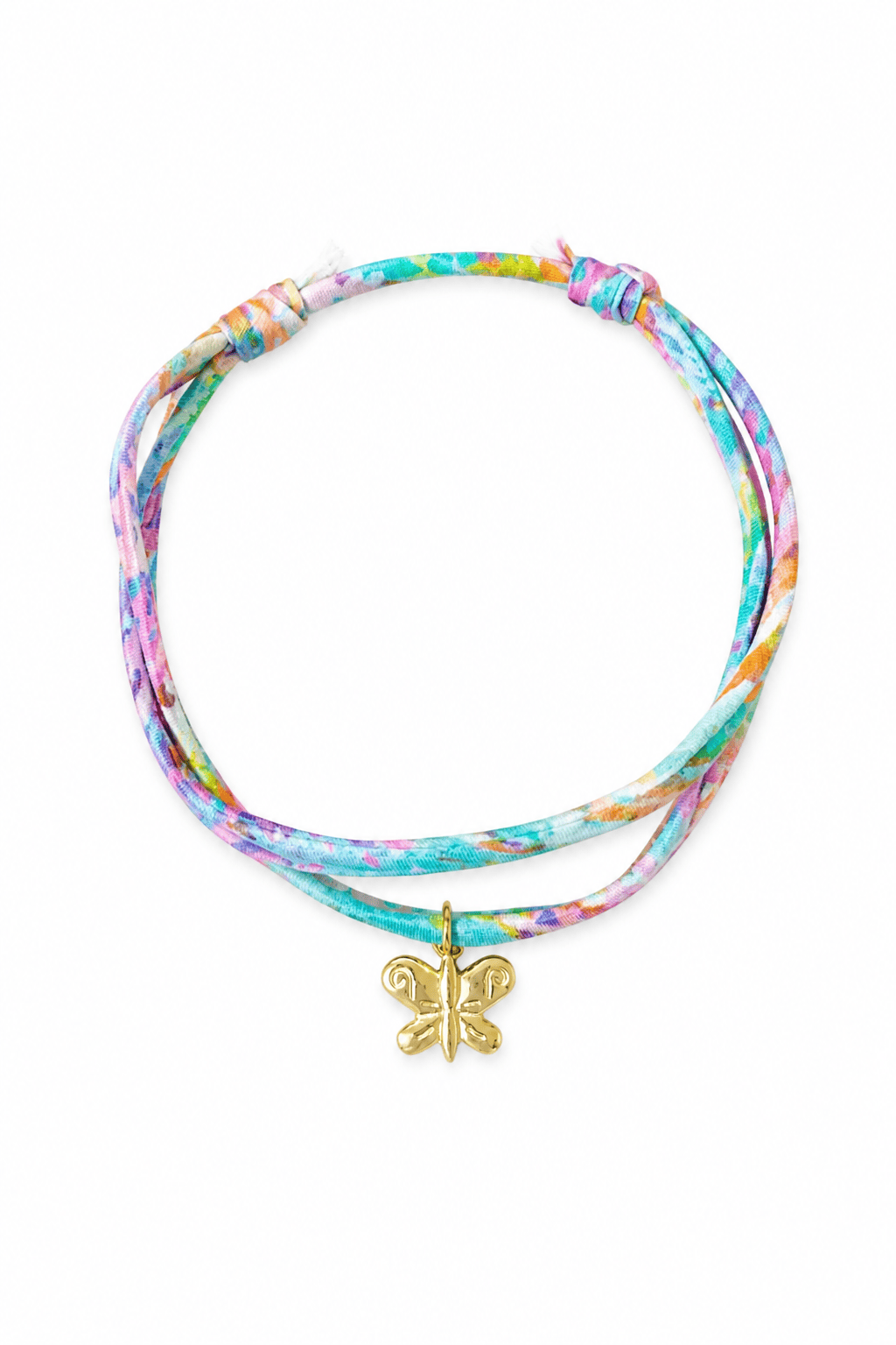 Bracelet Evesome x Le Petit Lien de Paris en Liberty de coton et acier inoxydable doré