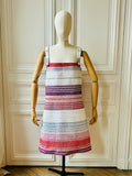 Ensemble top etn jupe 60’s en tweed multicolore tissé et fabriqué en France