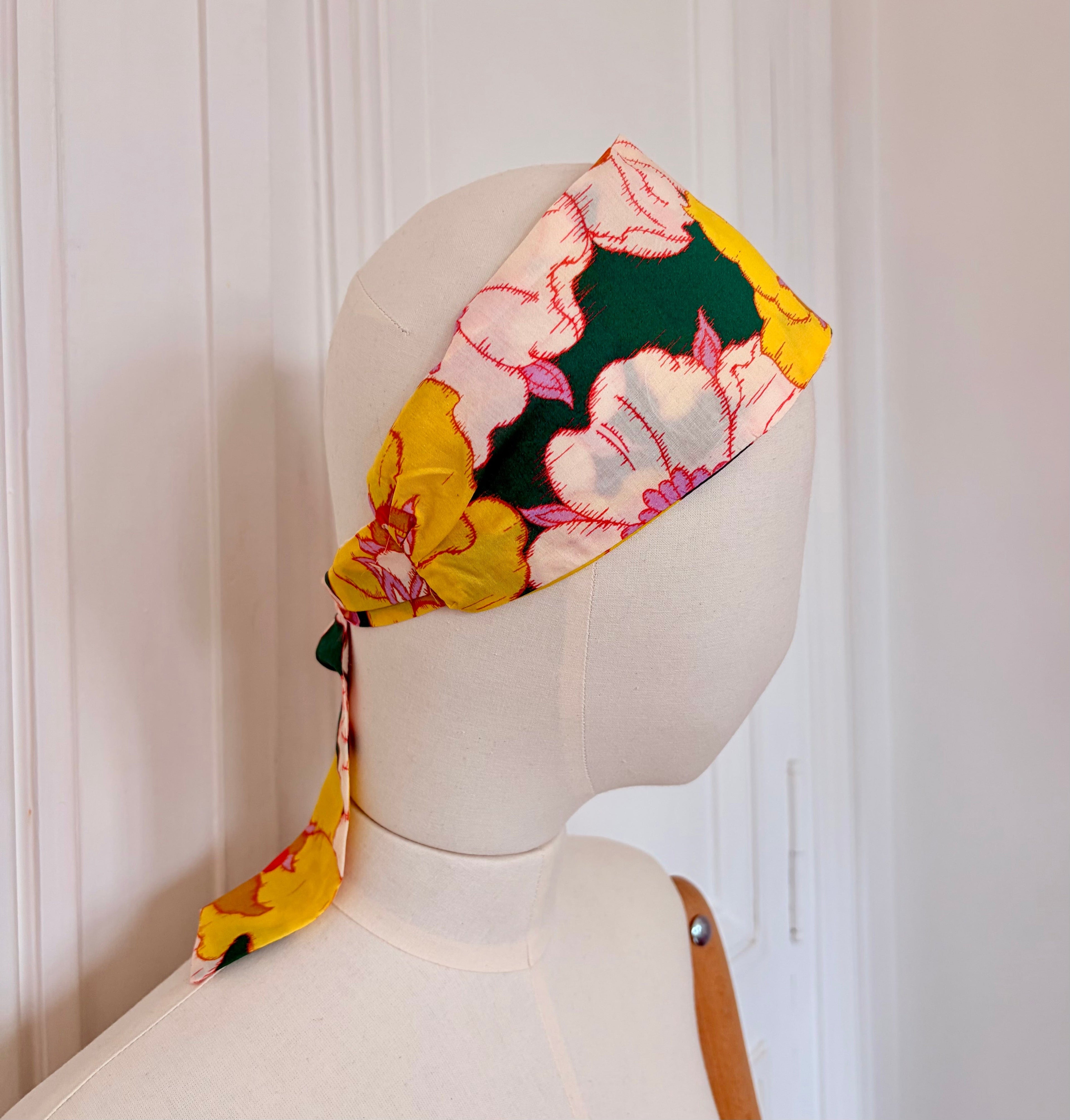 Bandeau à nouer en coton imprimé Liberty