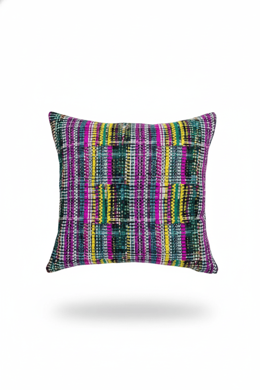Coussin 50x50cm en tweed tissé et fabriqué en France
