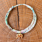 Bracelet Evesome x Le Petit Lien de Paris en Liberty de coton et acier inoxydable doré