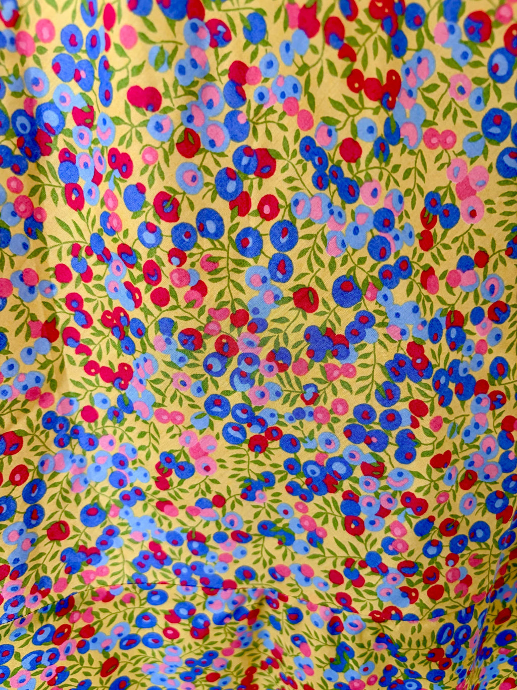 Jupe longue en Liberty de coton à taille élastiquée fabriquée en France