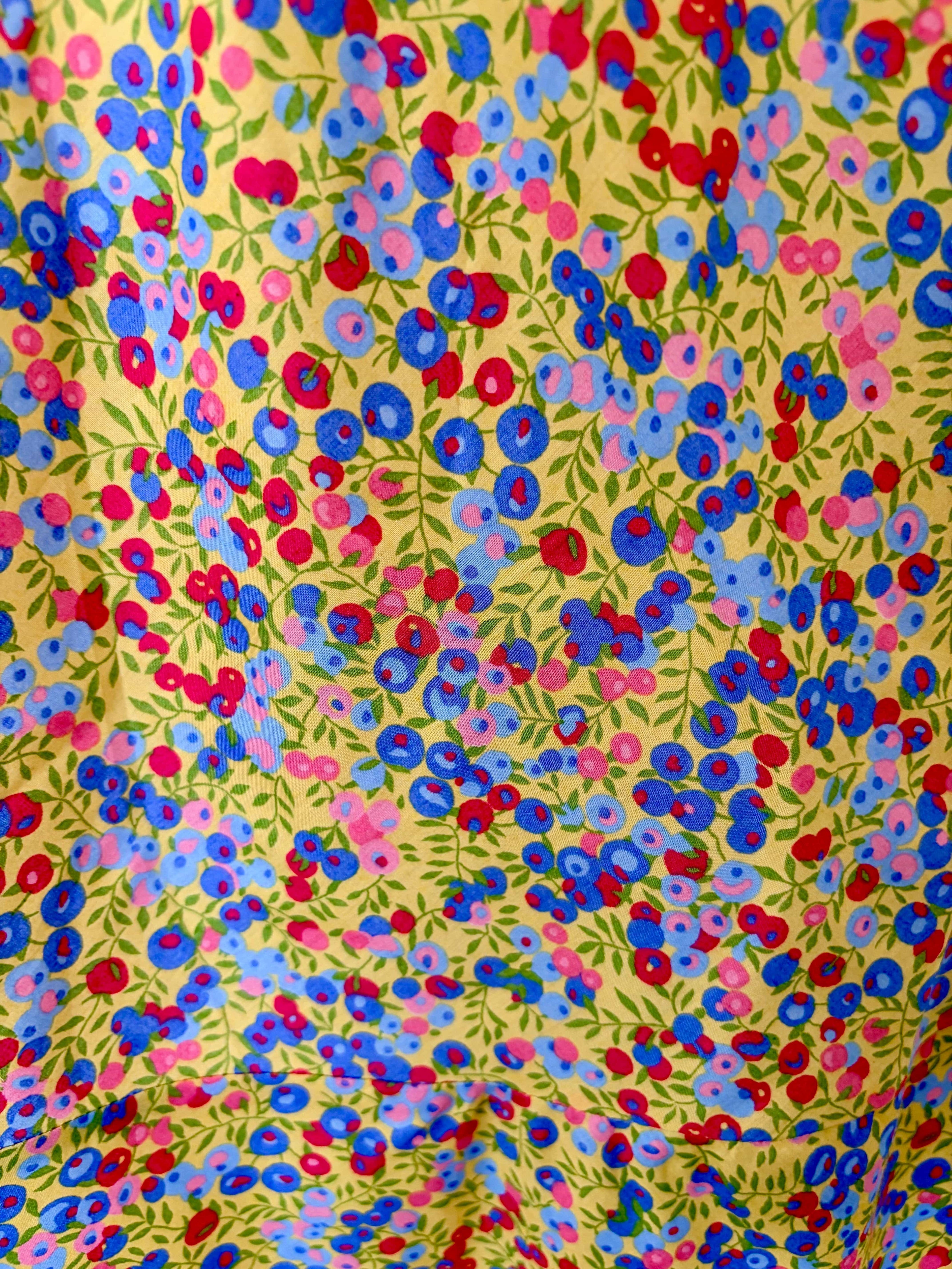 Jupe longue en Liberty de coton à taille élastiquée fabriquée en France