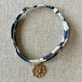 Bracelet Evesome x Le Petit Lien de Paris en Liberty de coton et acier inoxydable doré