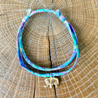 Bracelet Evesome x Le Petit Lien de Paris en Liberty de coton et acier inoxydable doré