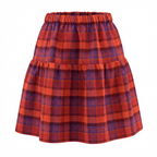 Jupe à volant en tartan ultra doux fabriquée en France