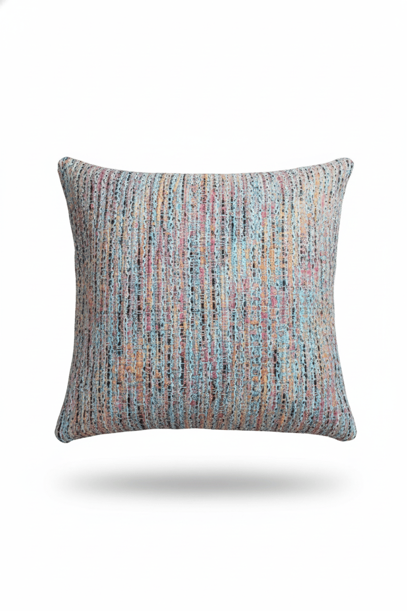Coussin 50x50cm en tweed tissé et fabriqué en France