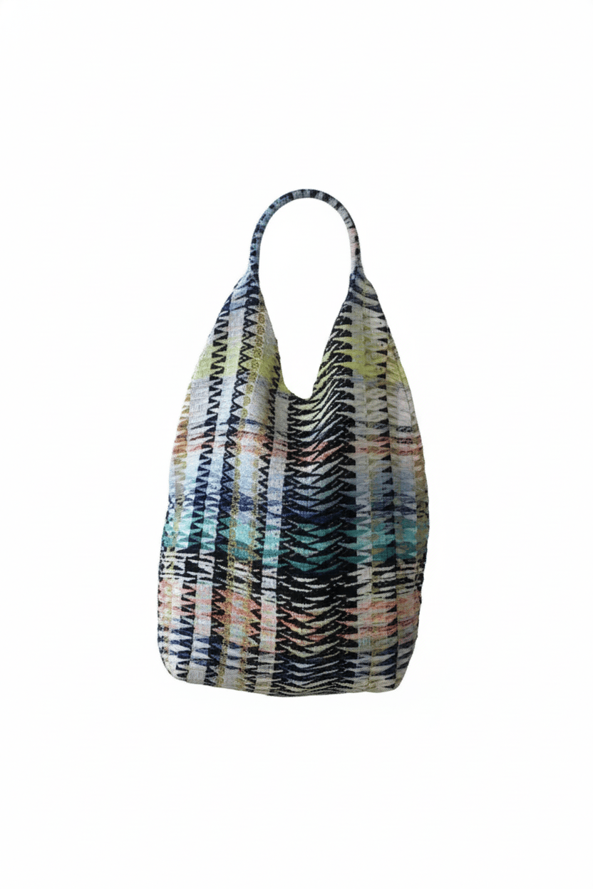 Sac Yvette en tweed multicolore tissé et fabriqué en France