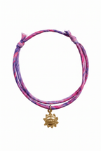 Bracelet Evesome x Le Petit Lien de Paris en Liberty de coton et acier inoxydable doré