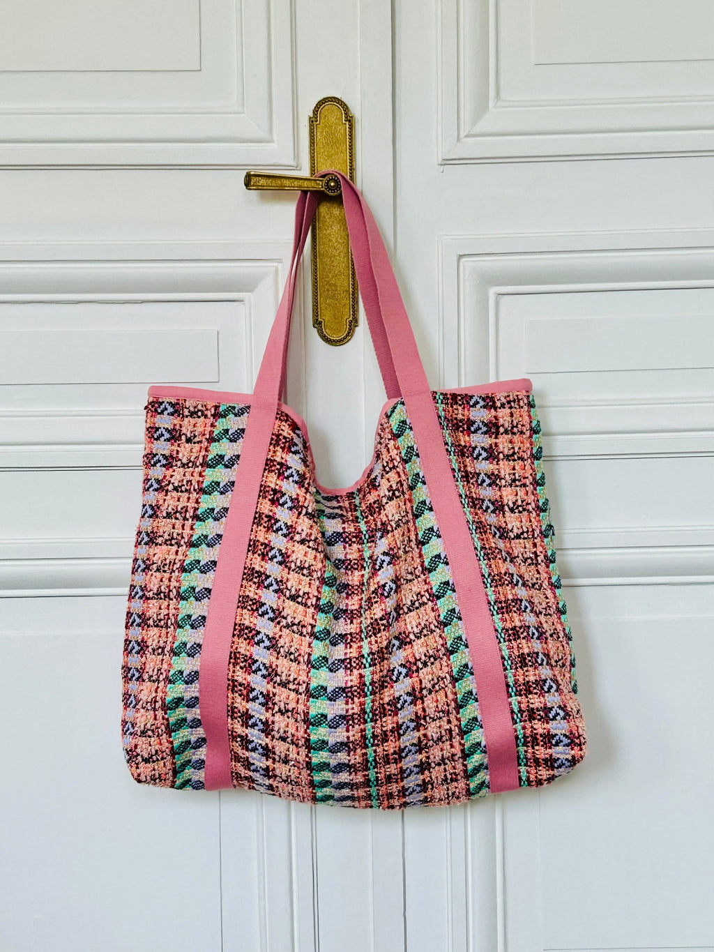 Sac Marie en tweed multicolore fabriqué en France