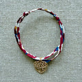 Bracelet Evesome x Le Petit Lien de Paris en Liberty de coton et acier inoxydable doré
