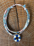 Bracelet Evesome x Le Petit Lien de Paris en Liberty de coton et acier inoxydable doré