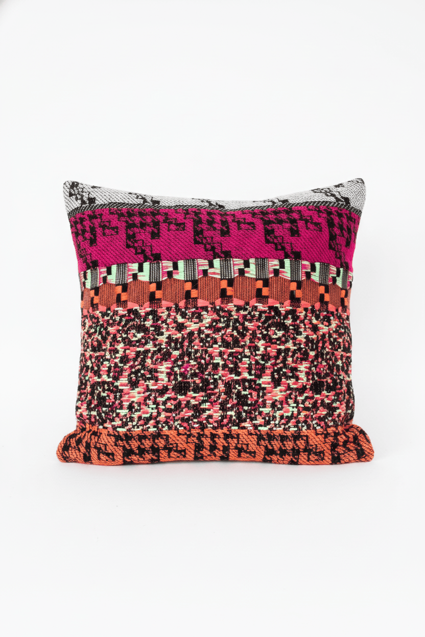 Coussin 50x50cm en tweed tissé et fabriqué en France