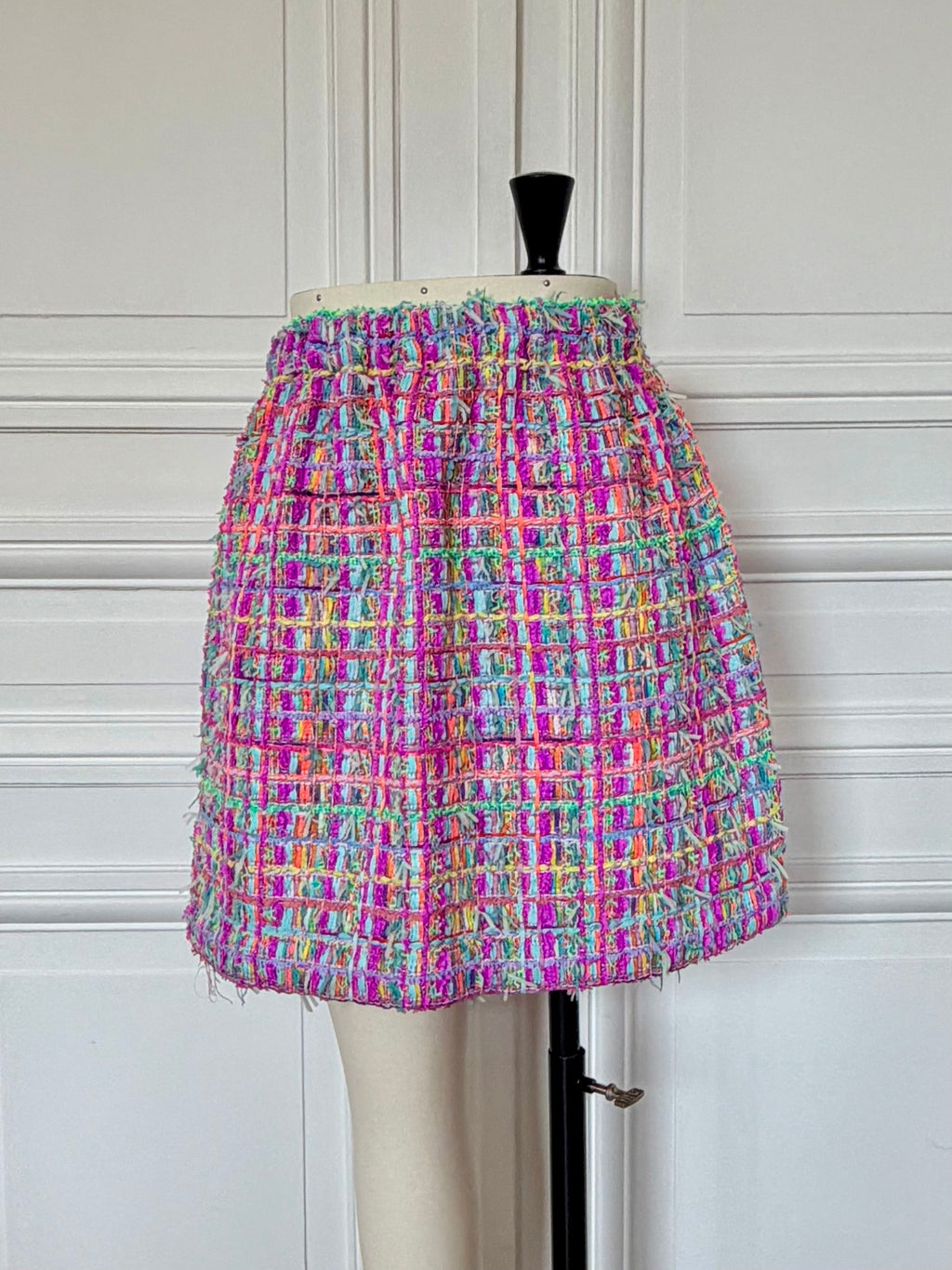 Jupe parapluie en tweed fabriquée en France