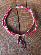 Bracelet Evesome x Le Petit Lien de Paris en Liberty de coton et acier inoxydable doré