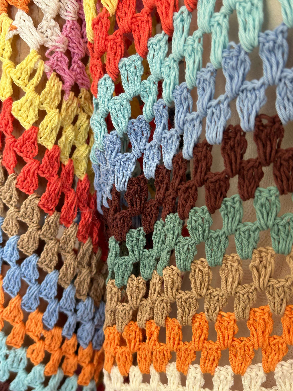 Gilet en coton multicolore