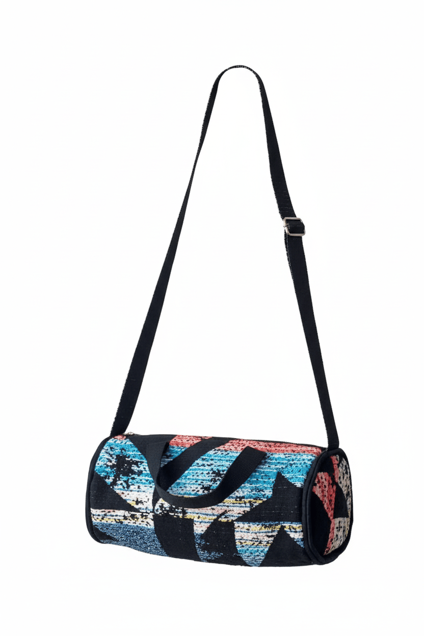 Sac Violette en tweed multicolore