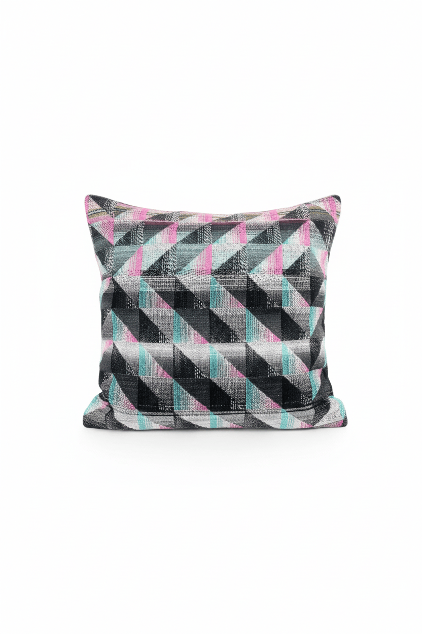Coussin 50x50cm en tweed. tissé et fabriqué en France