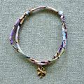 Bracelet Evesome x Le Petit Lien de Paris en Liberty de coton et acier inoxydable doré