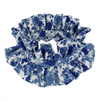 Petit col en Liberty fleuri bleu