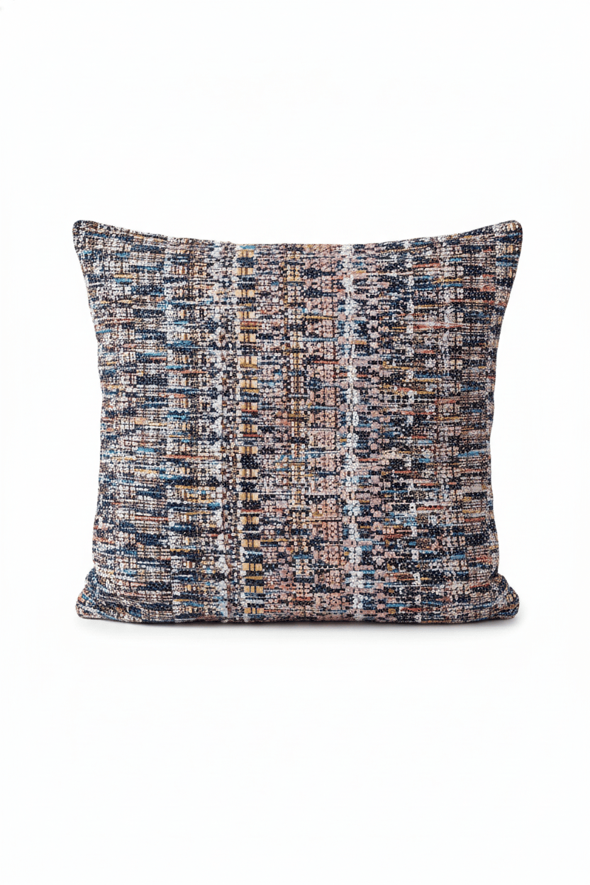 Coussin 50x50cm en tweed tissé et fabriqué en France