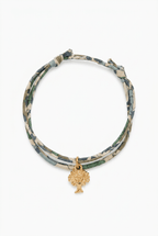 Bracelet Evesome x Le Petit Lien de Paris en Liberty de coton et acier inoxydable doré