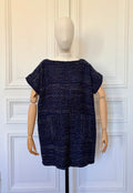 Robe marinière en tweed tissé et fabriquée en France
