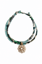 Bracelet Evesome x Le Petit Lien de Paris en Liberty de coton et acier inoxydable doré