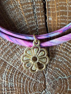 Bracelet Evesome x Le Petit Lien de Paris en Liberty de coton et acier inoxydable doré