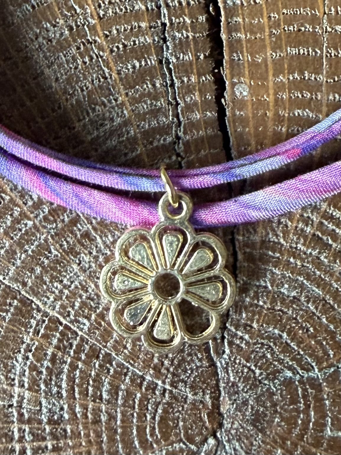 Bracelet Evesome x Le Petit Lien de Paris en Liberty de coton et acier inoxydable doré