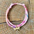 Bracelet Evesome x Le Petit Lien de Paris en Liberty de coton et acier inoxydable doré