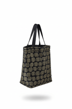Sac Vivien en tweed marinières noir et or tissé et fabriqué en France