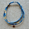 Bracelet Evesome x Le Petit Lien de Paris en Liberty de coton et acier inoxydable doré