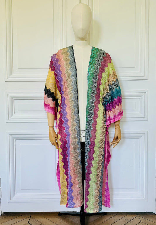 Manteau zig zag d’été multicolore