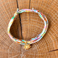 Bracelet Evesome x Le Petit Lien de Paris en Liberty de coton et acier inoxydable doré