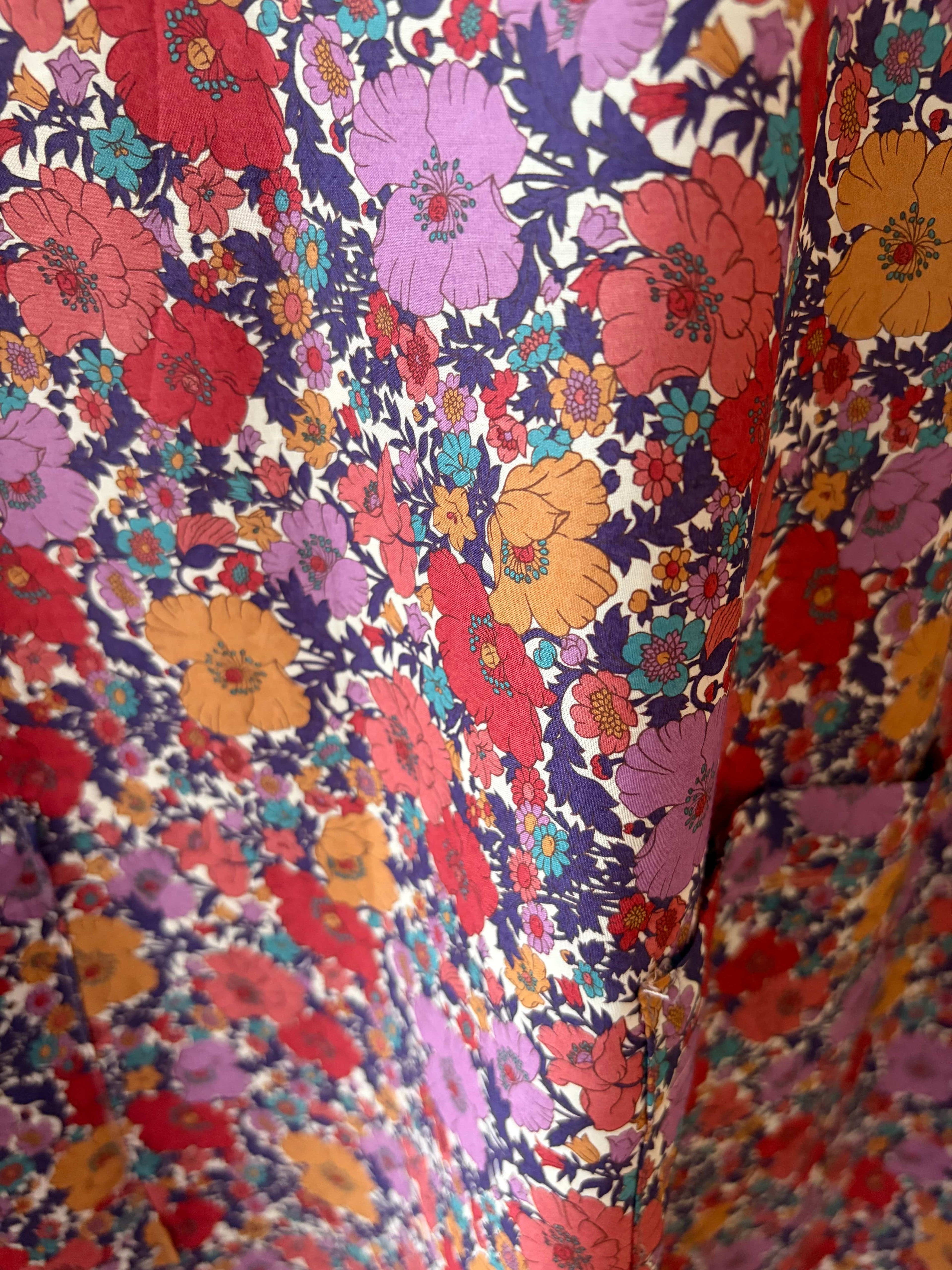 Robe longue à manches courtes fabriquée en France