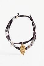 Bracelet Evesome x Le Petit Lien de Paris en Liberty de coton et acier inoxydable doré