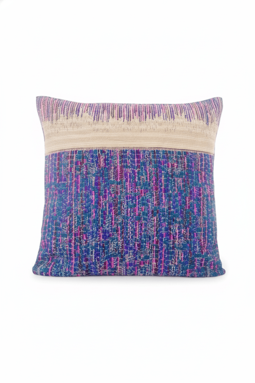Coussin 50x50cm en tweed tissé et fabriqué en France