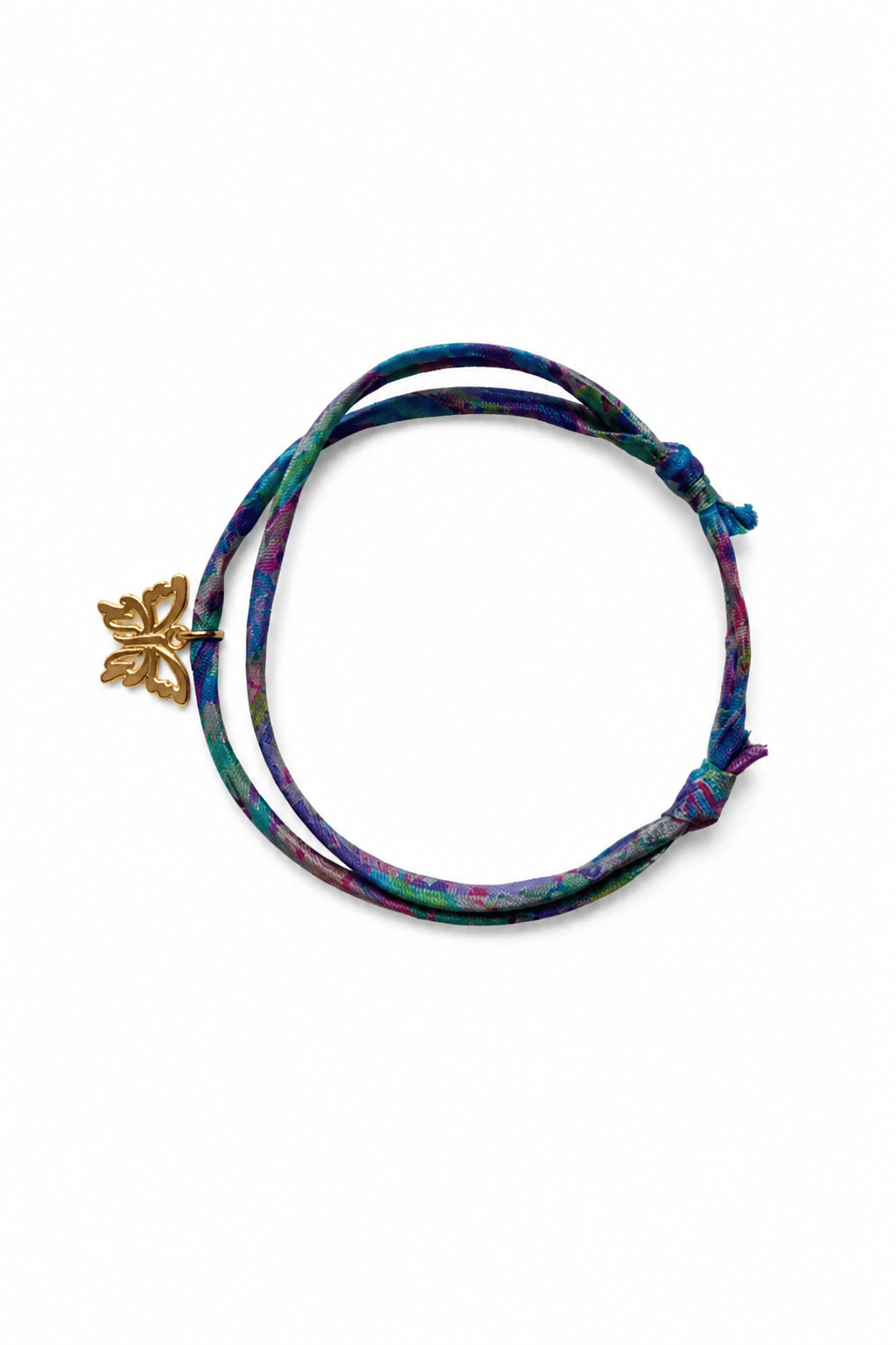 Bracelet Evesome x Le Petit Lien de Paris en Liberty de coton et acier inoxydable doré