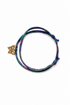 Bracelet Evesome x Le Petit Lien de Paris en Liberty de coton et acier inoxydable doré