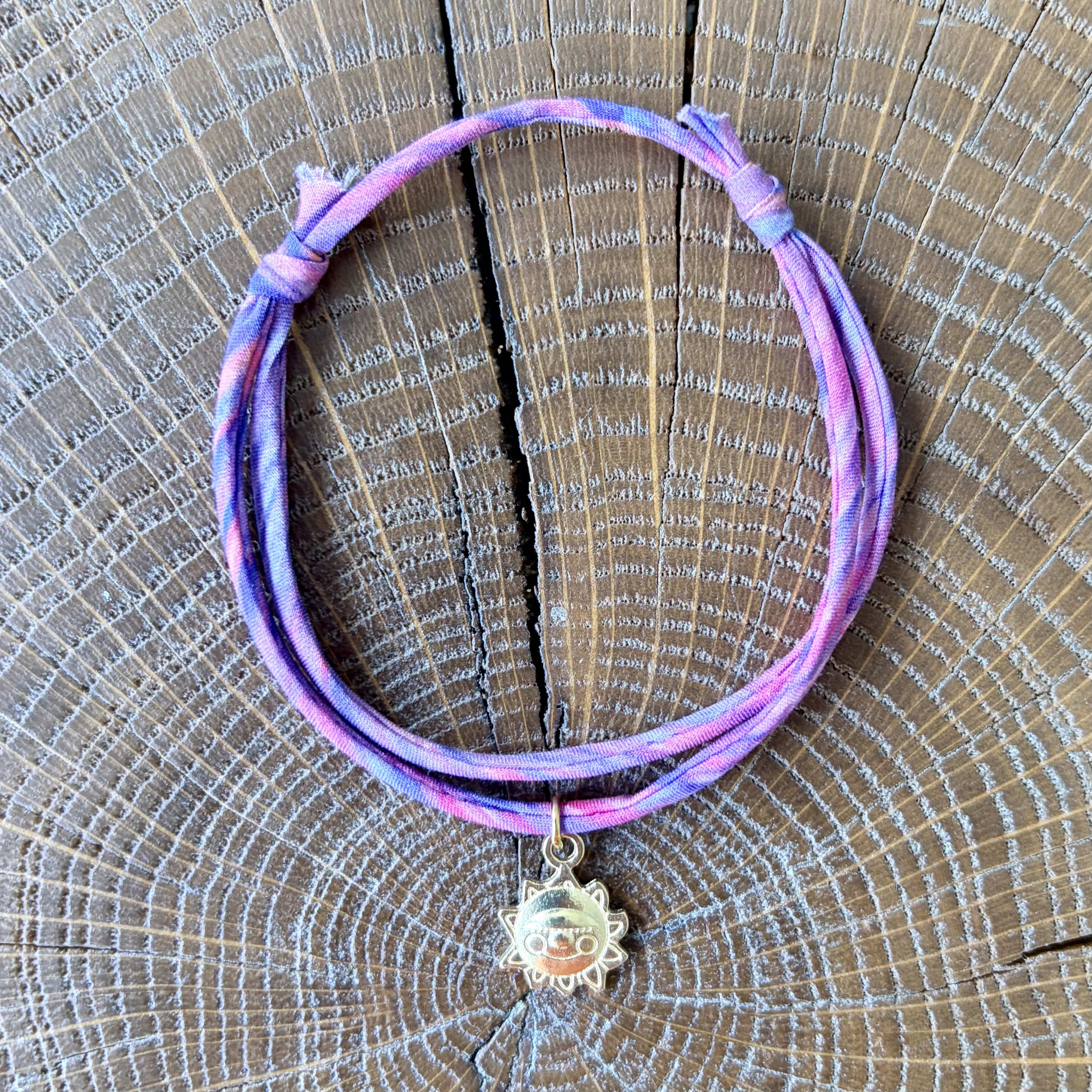 Bracelet Evesome x Le Petit Lien de Paris en Liberty de coton et acier inoxydable doré