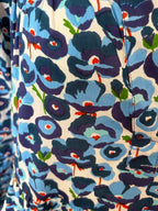 Robe longue à manches longues et volants bleue