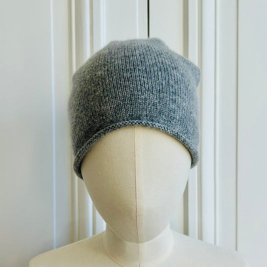 Bonnet loose 100% cachemire gris