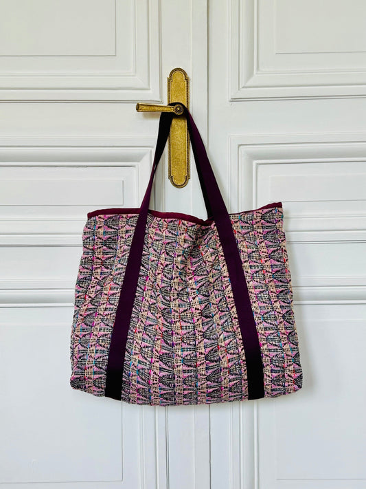 Sac Marie en tweed multicolore fabriqué en France