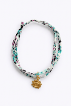 Bracelet Evesome x Le Petit Lien de Paris en Liberty de coton et acier inoxydable doré