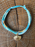 Bracelet Evesome x Le Petit Lien de Paris en Liberty de coton et acier inoxydable doré