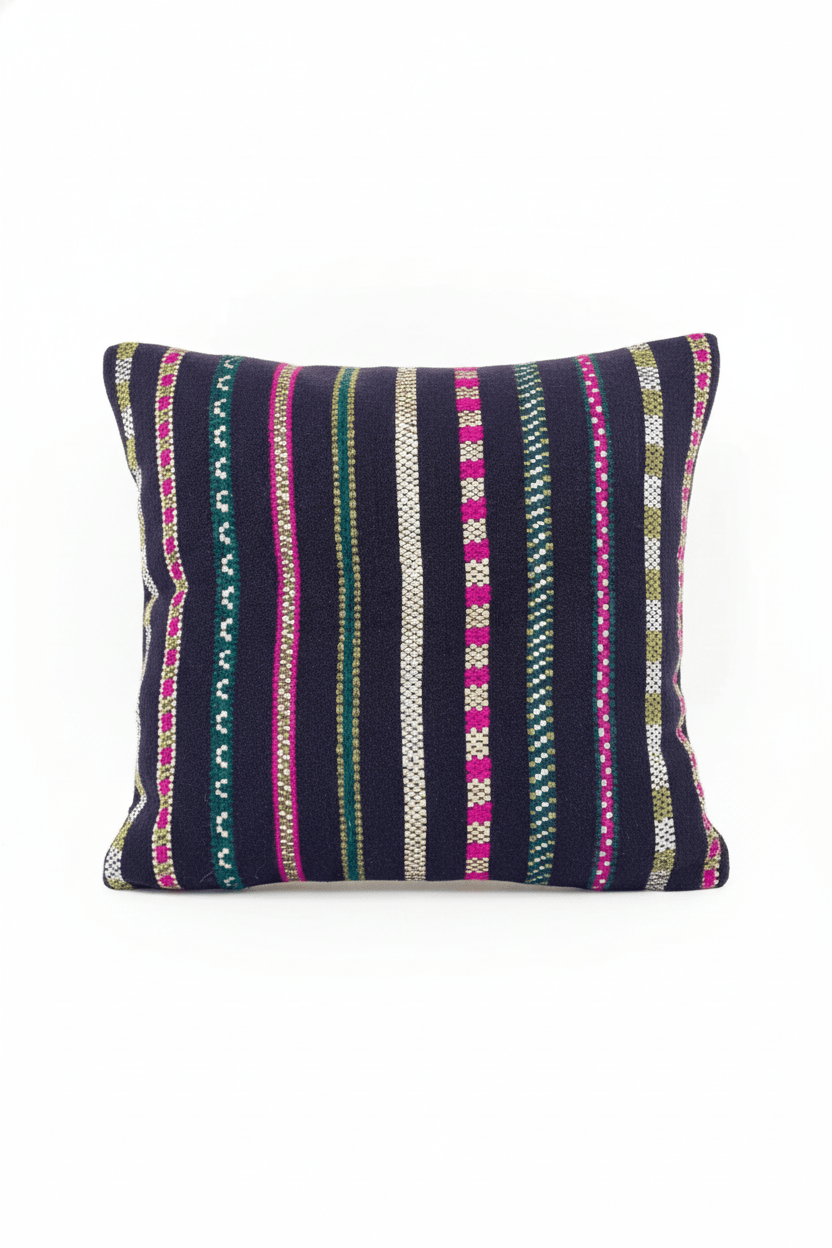 Coussin 50x50cm en tweed tissé et fabriqué en France